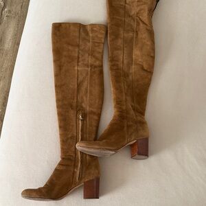 DVF Brown Suede Knee-High Boots